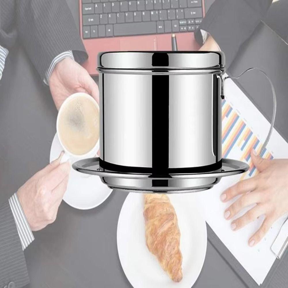 Steel Filter Vietnamese Coffee Pot With Handle Coffee Drip Filter  Pour Over Coffee