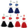 Women's Temperament Gemstone Tassel Ear Pendent Long Fringe Eardrop Dangle Earrings Ladies Jewelry Christmas Gift