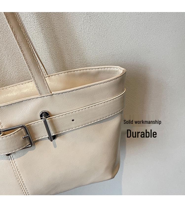 Women's Retro Large Capacity Tote - Autumn/Winter 2025 Versatile Shoulder & Underarm Bag for Fashion & Commute