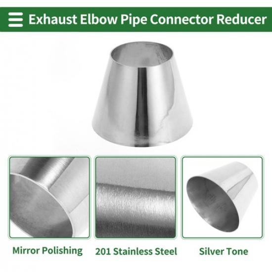 Car Exhaust Pipe Tubing Piping Adapter 25" OD To 4" OD 201 Stainless Steel New