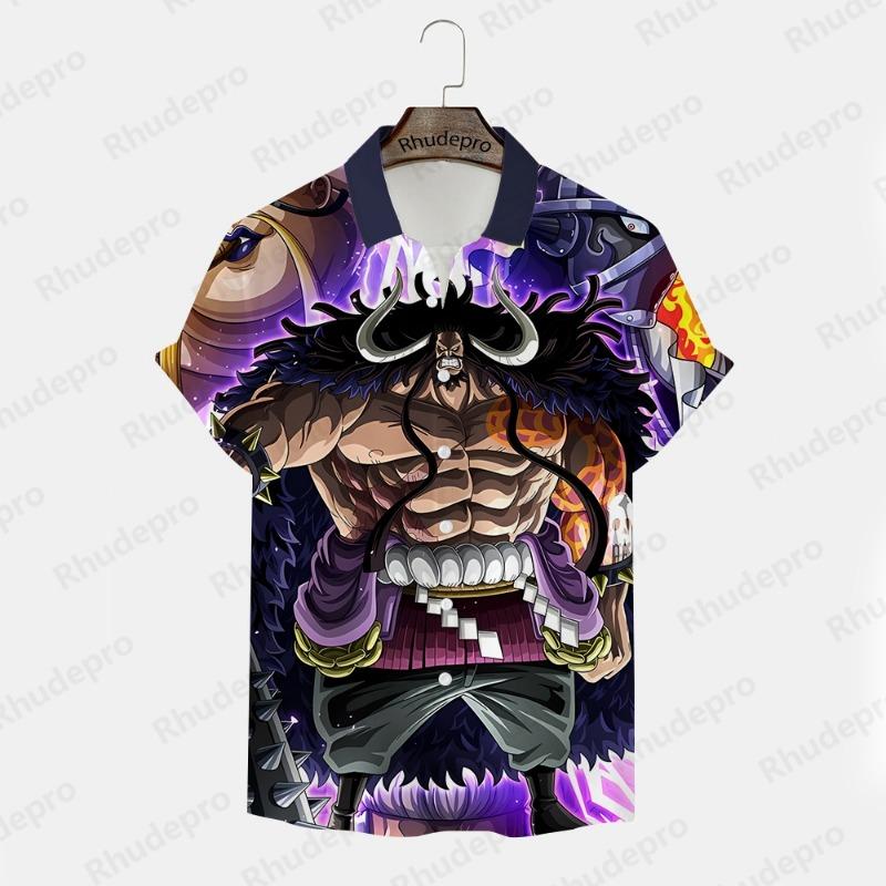 Men's Shirt Printed Y2k Harajuku Style Goku 2024 Trend Anime Short Sleeve Clothing New T-shirts Tops