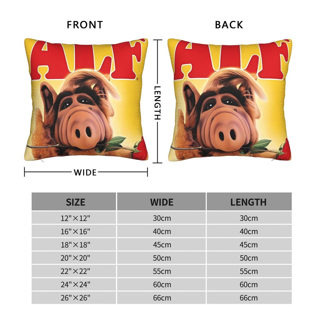 TV-Serie ALF Kissenbezug Bequemer Kissenbezug für Sofa Couch Bett Wohnzimmer Lustiger Kissenbezug