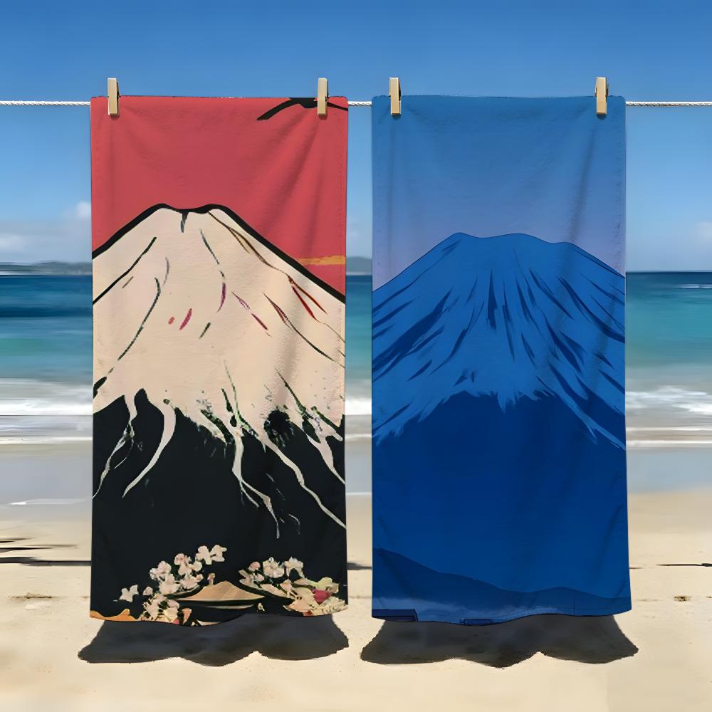 Scenery M-Mount F-Fuji Towel Beach Blanket Towel For Travel Gym Shower Luxury Lightweight Camping Pool Hot