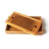 Tea Tray Set Drainage Water Storage Kung Fu Tea Drawer Board Household Tea Board Tea Room Table 25*14*3.5Cm Chinese Bamboo