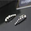 Women Fashion Star Shaped 7 Rhinestone Long Bride Ear Stud Earrings for Weeding Party