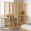 VidaXL Room Divider 6 Panels, Room Separator, Privacy Screen, Living Room Bedroom Screen, Brown Wood 358875