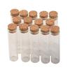 Set of 100 13ml Food-Grade Glass Bottles with Cork Stoppers, Test Tube Glass Bottles, Transparent Glass Seal Containers (Set of 100, 13ml (18x80x15mm)