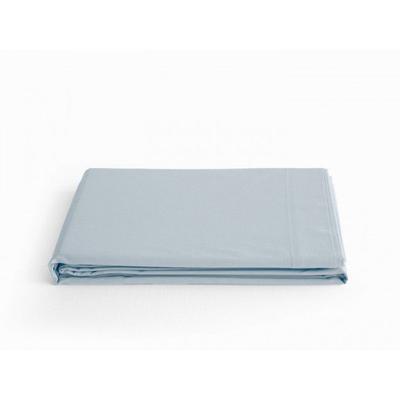 Flat Sheet Percale Pure Combed Cotton Long Fibers 80 Threads/cm² Vent Du Sud - Glacier - 270 X 300 Cm for King Size Bed