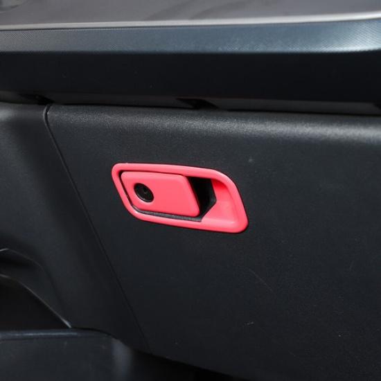 For Ford Bronco -2025 Co-pilot Storage Box Handle Switch Cover Trim Pink ABS