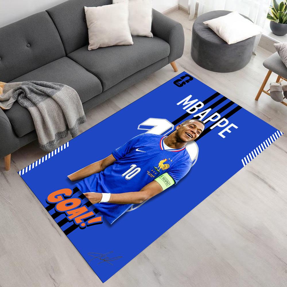 Star Player Kylian Mbappé Floor Mat Perfect for Bedrooms Living Rooms Decorate room Entryway Anti-slip Rug Anime Office Decor