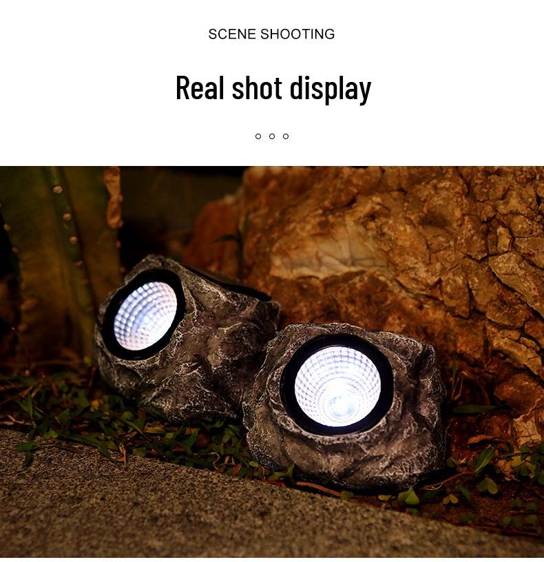 Waterproof Outdoor Solar LED Stone Garden Light