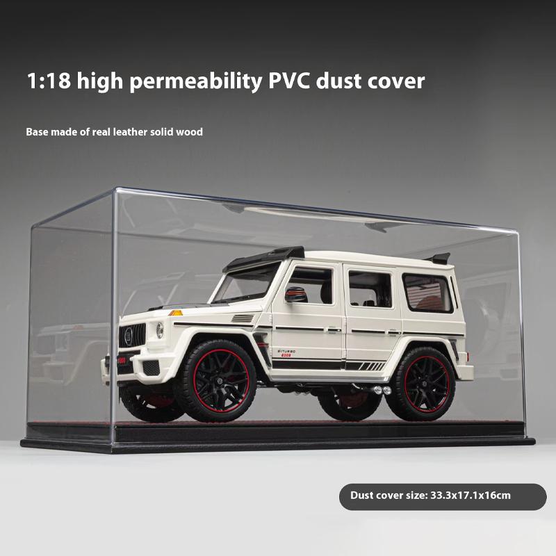 1:18 Car Model Base PVC Dust Cover Lighted Transparent Display Box Bookshelf Decoration Present For Boys Home Decor Kids Toys