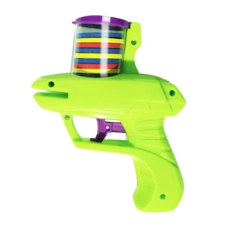 Śmieszne zabawki dla kota Kreatywny pistolet rzepowy z piankowym dyskiem do wielokrotnego użytku Zabawka interaktywna do polowania dla psa i kota Artykuły dla zwierząt