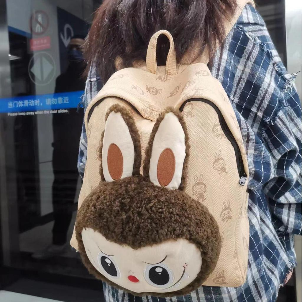 Schultasche Labubu Große Kapazität Neuer Rucksack Plüsch Niedlich College Schultasche Rucksack CLE
