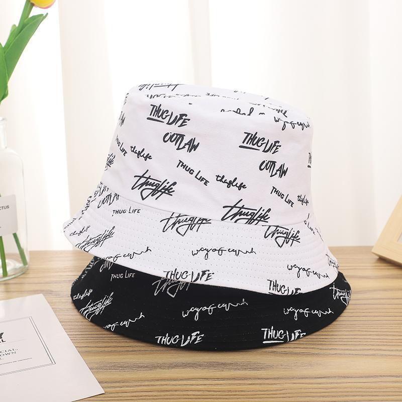 Reversible Hat Fisherman Sun Protection Breathable Cotton Cap Fashion Outdoor