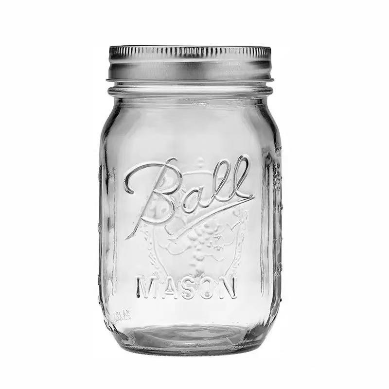 16oz Split Lid Mason Jar for Herbs, Salads, and Oatmeal
