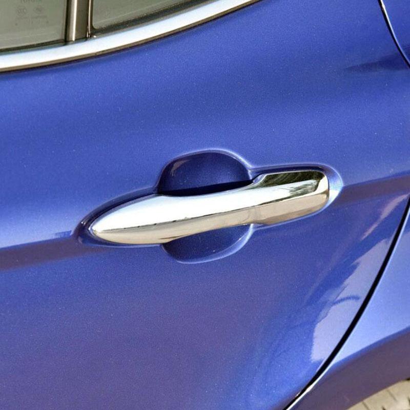 Para Toyota Camry XV70 2017 2018 Carro Exterior ABS Cromado Furo Chave Inteligente Maçaneta Lateral da Porta Capa Guarnição Moldagem Com Furos