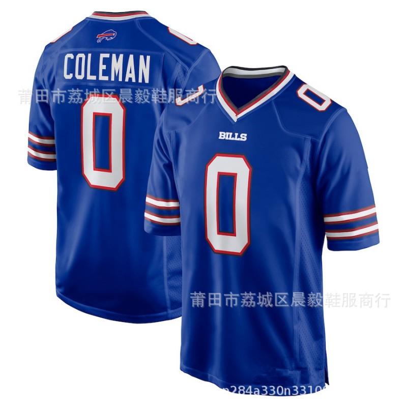 Camiseta de Fútbol Americano NFL Buffalo Bills Bordada Uniforme de Equipo para Hombre Mezcla de Algodón Ropa Deportiva Otoño Invierno