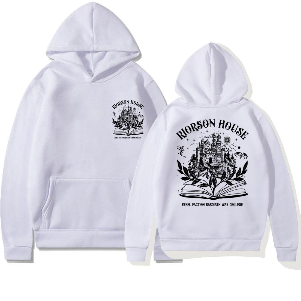 Fourth Wing Hoodie Riorson House Hooded Sweatshirt Iron Flame Basgiath War College Shirt Trendy 2Side Print Golden Dragon Hoodie