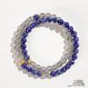 Natural Lapis Lazuli Bracelet for Women, Light Luxury Niche Exquisite White Crystal Bracelet, Stackable Double-Layer Hand Jewelry Gift