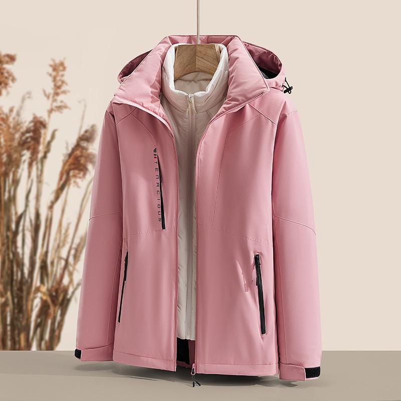 

Мужской хлопковый костюм-двойка с флисом, зимняя теплая куртка три-в-одном и жилет, комплект из двух предметов для пар 4XL