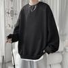 Men S Gray Jacquard Long Sleeve Loose Fit T Shirt For Spring Autumn