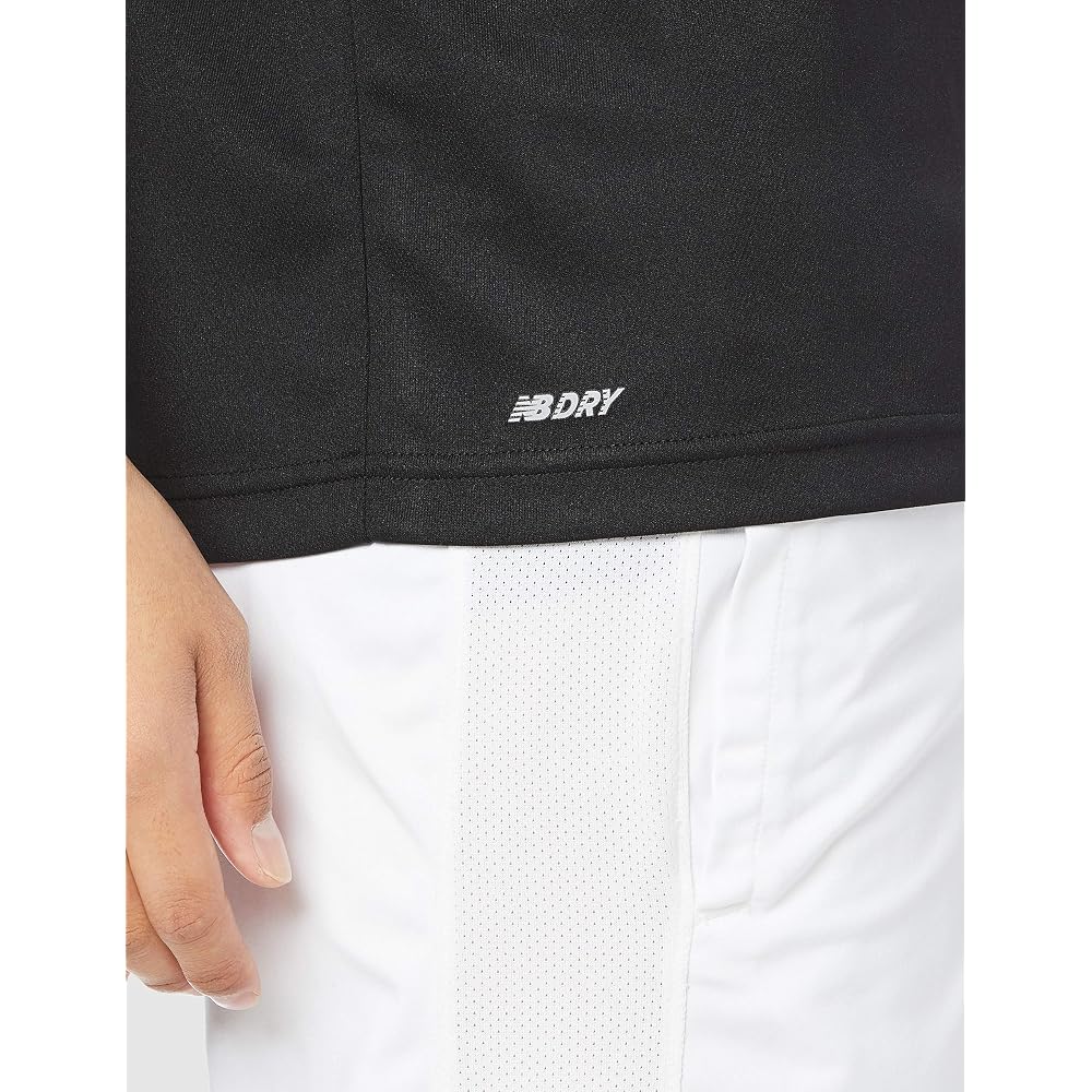 New Balance Polo Shirt, Game Polo Shirt, Black (BK), Japan Size XL (equivalent to Japanese size XL)