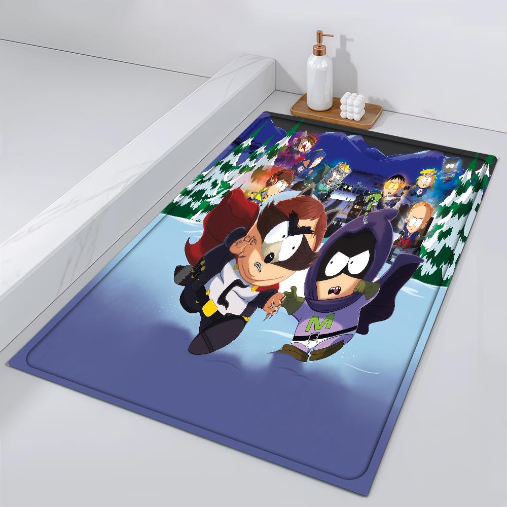 

Door Mat S-South Bedside Entrance Bath Floor P-Park Cartoon Decoration Corridor PPC Door Mat Carpet Living Room Cute Balcony 40cm x 60cm