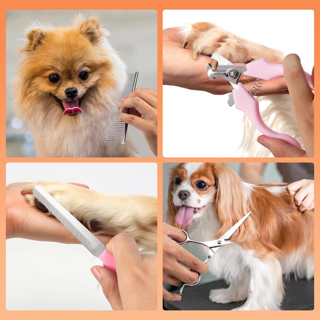 Dog Clippers Cordless Pet Grooming Kit with LED Power Display,Dog Paw Trimmer For Grooming, Low Noise Trimmer, Dog Nail Trimmers 