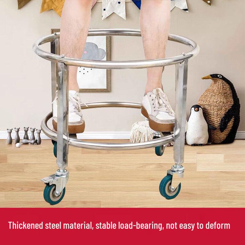 RSRDDY Wheeled Milk Tea Bucket Trolley Stand