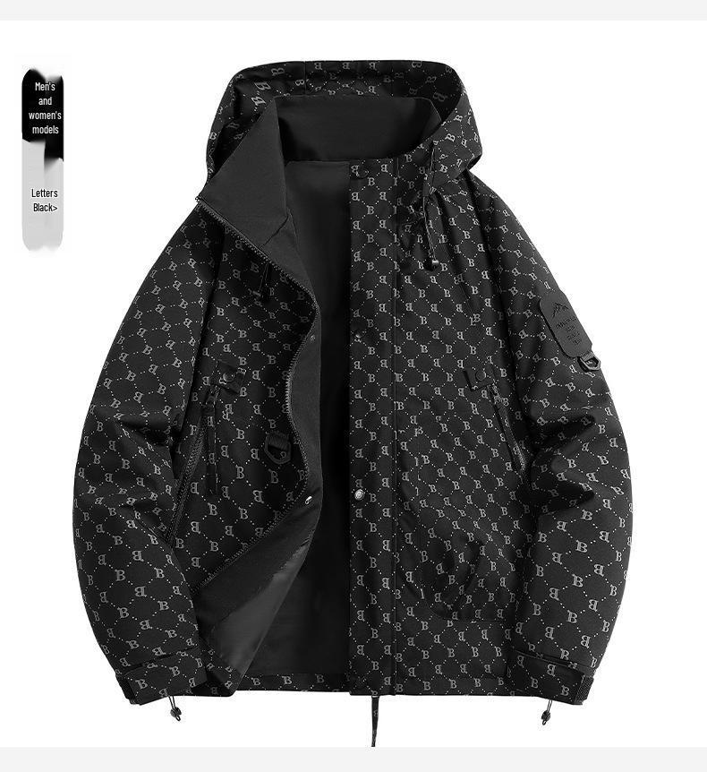 Men's Cross-Border American Style Workwear Windbreaker: Spring/Autumn Outdoor Casual Jacket, Three-Proof, Loose-Fit for Couples.