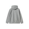 Carhartt WIP Solid Color Logo Embroidered Drawstring Hoodie Men Hoodies Gray I028279-V6-XX