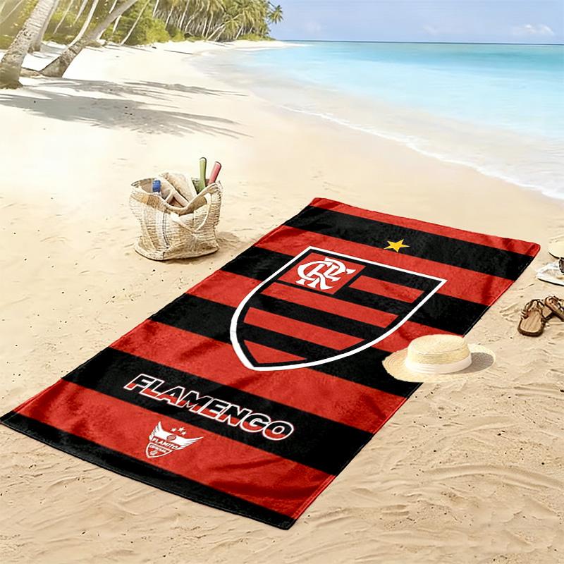 Flamengo Logo Print Beach Towel, Large Soft Quick Dry Towel for Beach Camping Swimming