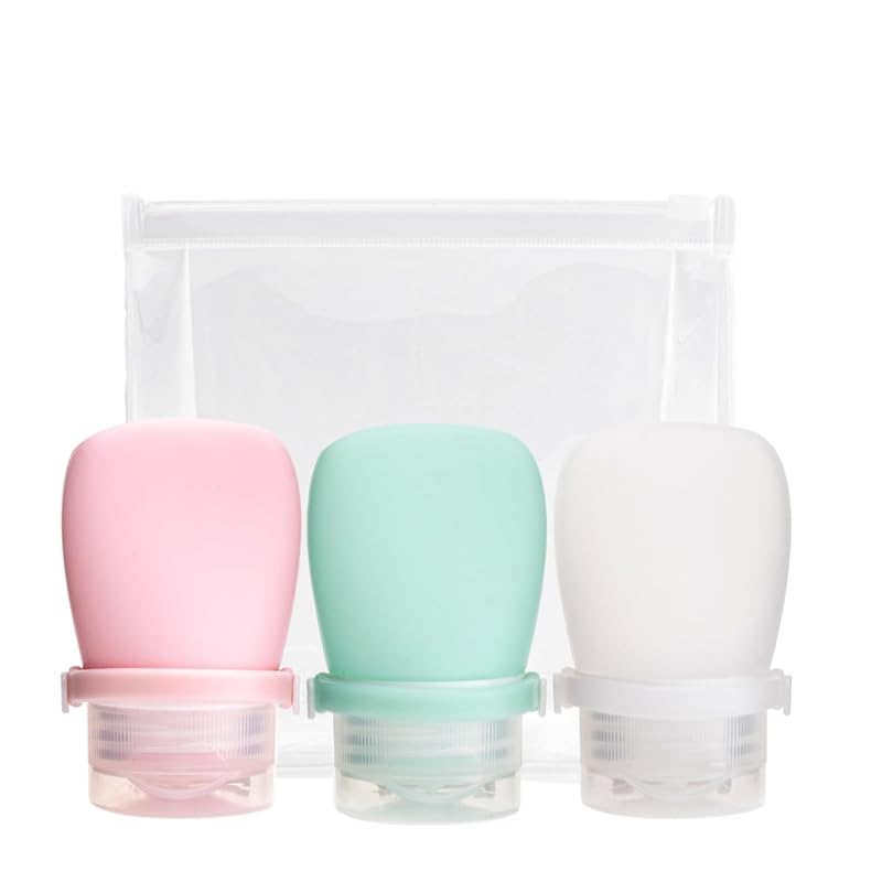 

foraweek [2025 latest model] Travel bottle Shampoo bottle [safe silicone band type] refill bottle for travel travel goods With clear pouch public bath