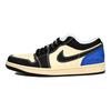 Jordan Air Jordan 1 Breathable Low top Vintage Basketball Shoes Men's Beige Black Blue HQ3437-101(Team6-)