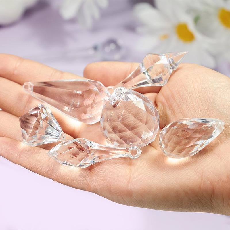 Acrylic Water Drop Crystal Chandelier Pendant Ornament for Wedding Pavilion or Christmas Decoration