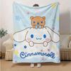 1pc, Sanrio Cute Cinnamoroll Home Decor Blanket: Perfect Gift for Bedroom, Living Room, Travel, Camping, Car, Beach, Office Naps. Soft Flannel Throw F