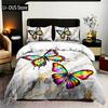 Luxurious Marble Feather Print Duvet Cover Set - Soft, Breathable, And Comfortable Bedding For All Seasons