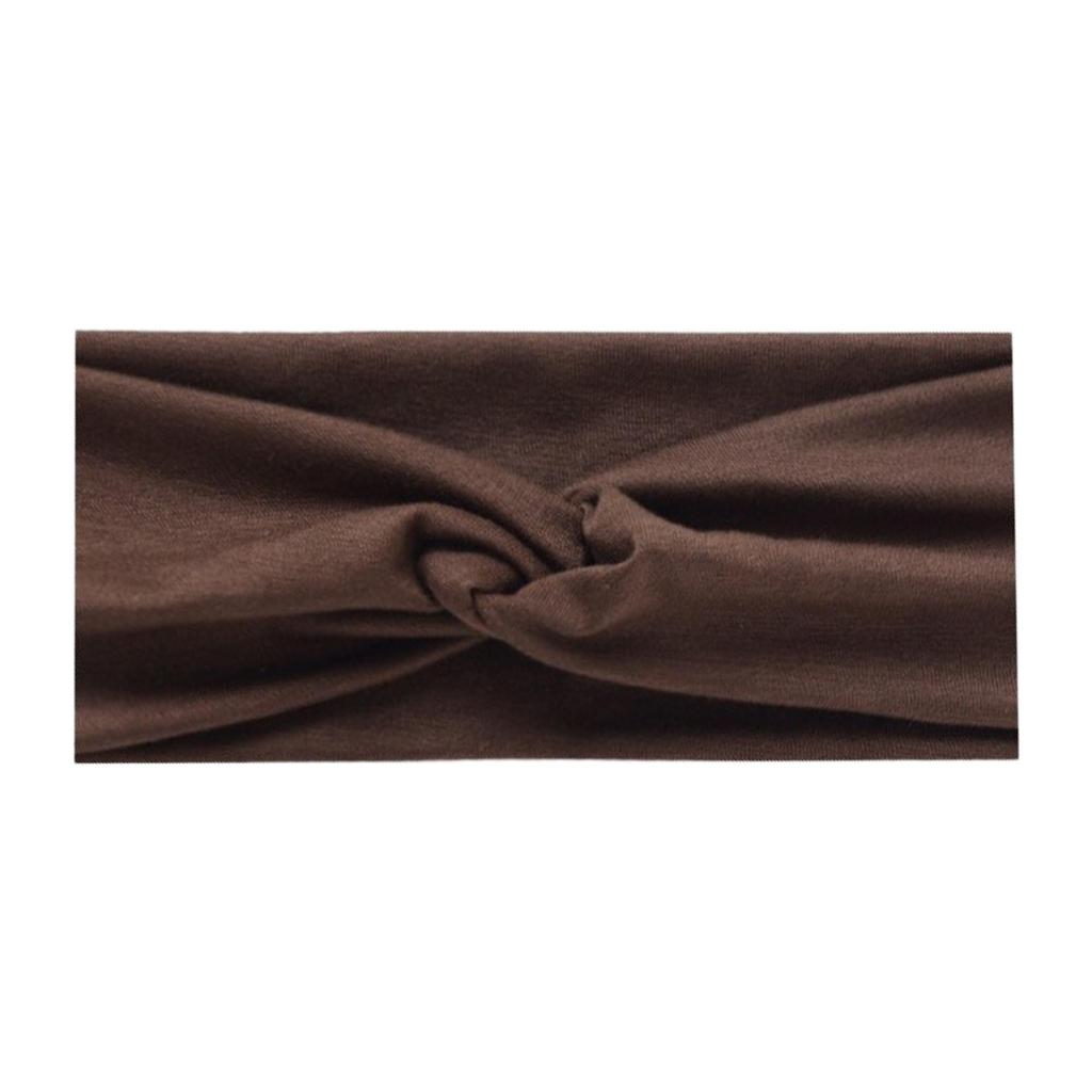 Faixa de Cabeça Larga Antiderrapante de Cor Sólida Estilo Boêmio Europeu para Yoga, Exercícios e Corrida Femininos