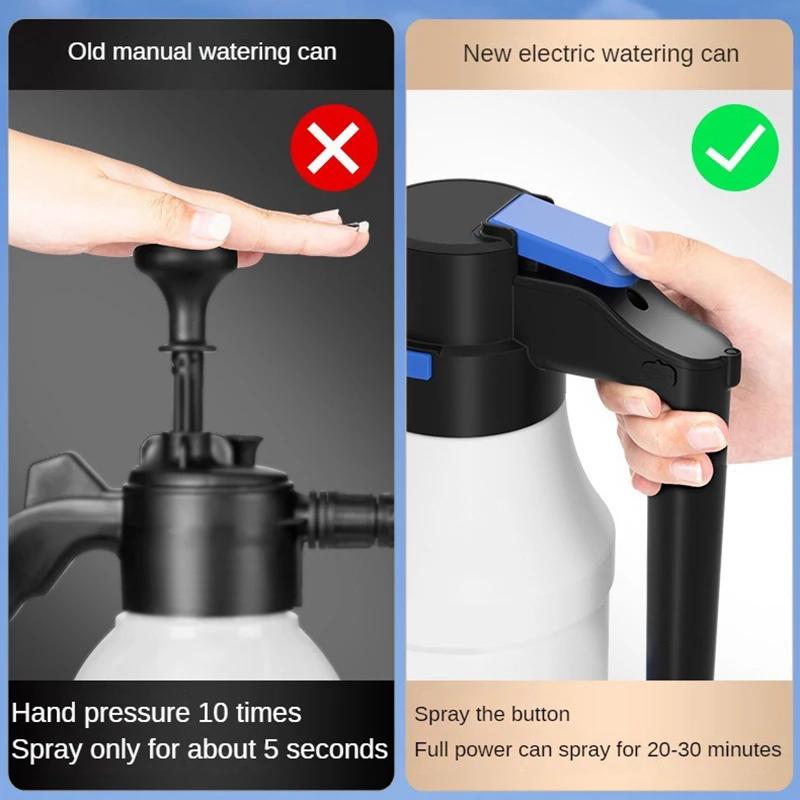 LEIBOO 1.5L Electric Foam Sprayer High Pressure Foaming Pump Sprayer Rechargeable Car Wash Foam Blaster Auto Home Cleaning Tool