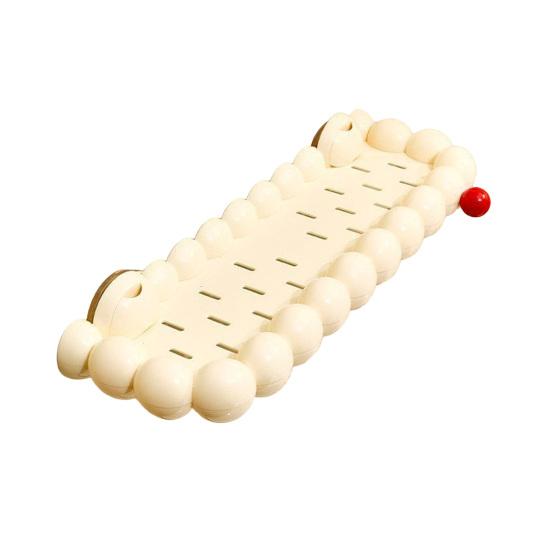 

Suction Cup Storage Rack Waterproof Bathroom Rack Wall Mounted Storage Shelf Push-to-Lock Vacuum Seal Organizer Shelf for Kitchen Bathroom бежевий