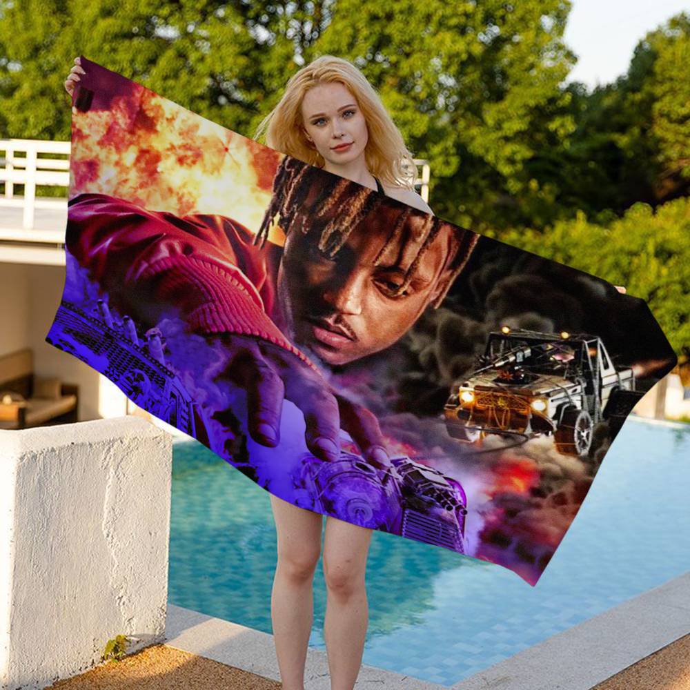 Rapper J-Juice WrldS Microfiber Blanket Quick Drying Beach Towels Oversized Printing Super Absorbent Pool Towel Blanket