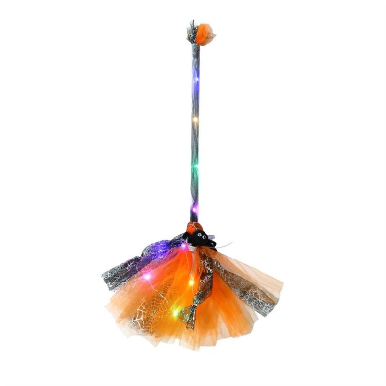 LED Light-Up Flying Broomsticks for Halloween Costume Play Background Decoration
