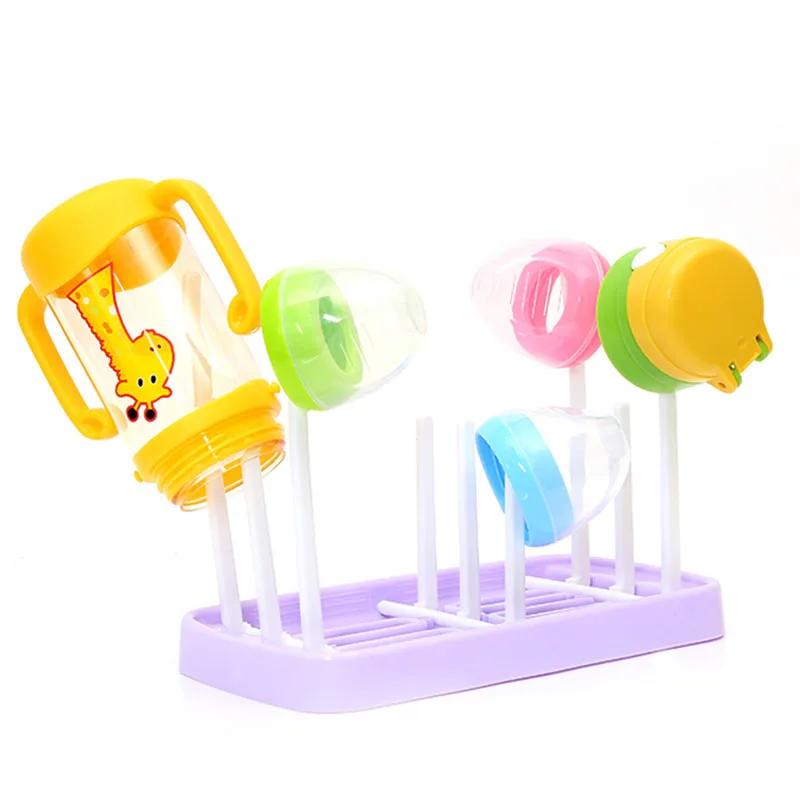 Bottle Dry Rack Baby Bottle Drain Drying Racks Blue Pink Baby Bottle Cleaning Dryer Drainer Storage Drying Rack