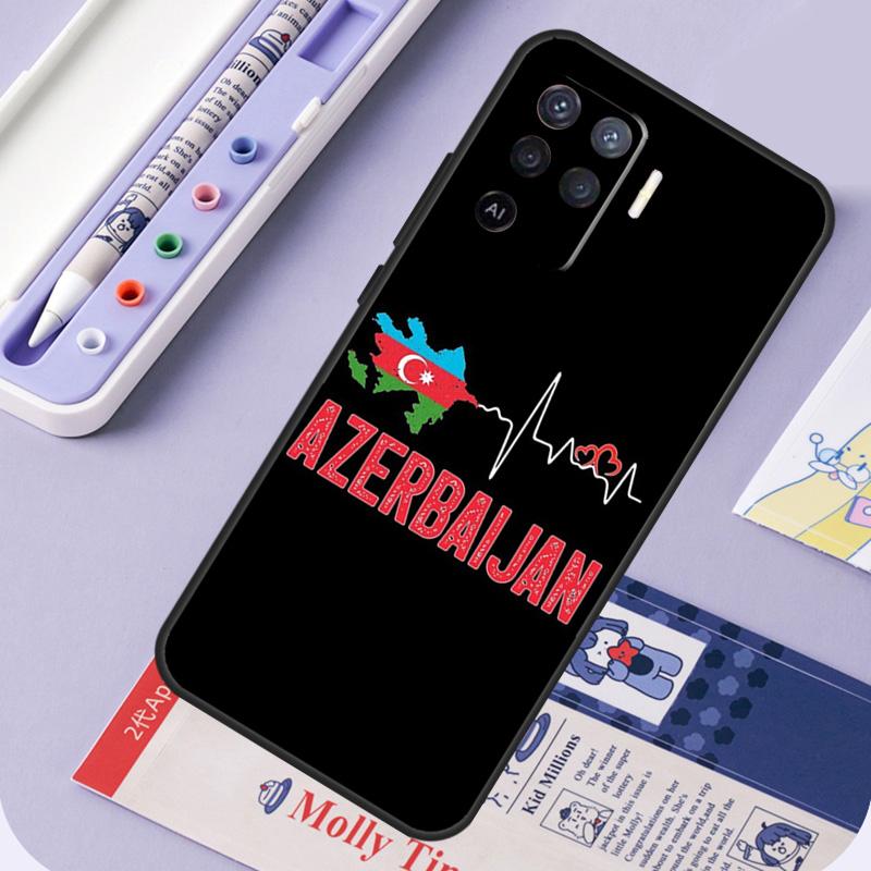 Azerbaijan Flag Coat of Arms For Oppo A40 A60 A80 A94 A74 A54 A15 A18 A38 A58 A78 A98 A16 A76 A96 A57 A17 A77 A5 Pro Case