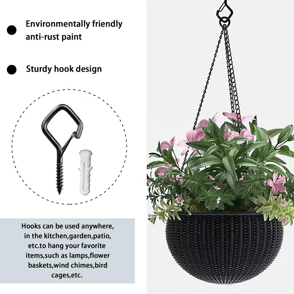 5-60Pcs Square Snap Safety Hooks Multiple Color Hook Sturdy Anti-Drop Hanging For Fixing String Lights Hanging Potted Plants