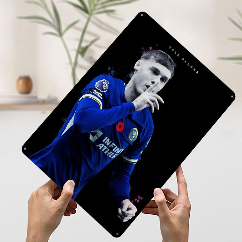 Cole Palmer Football Metal Poster Customized Wall Art Retro Vintage Tinplate Signs for Man Cave Gaming Decoration Room House