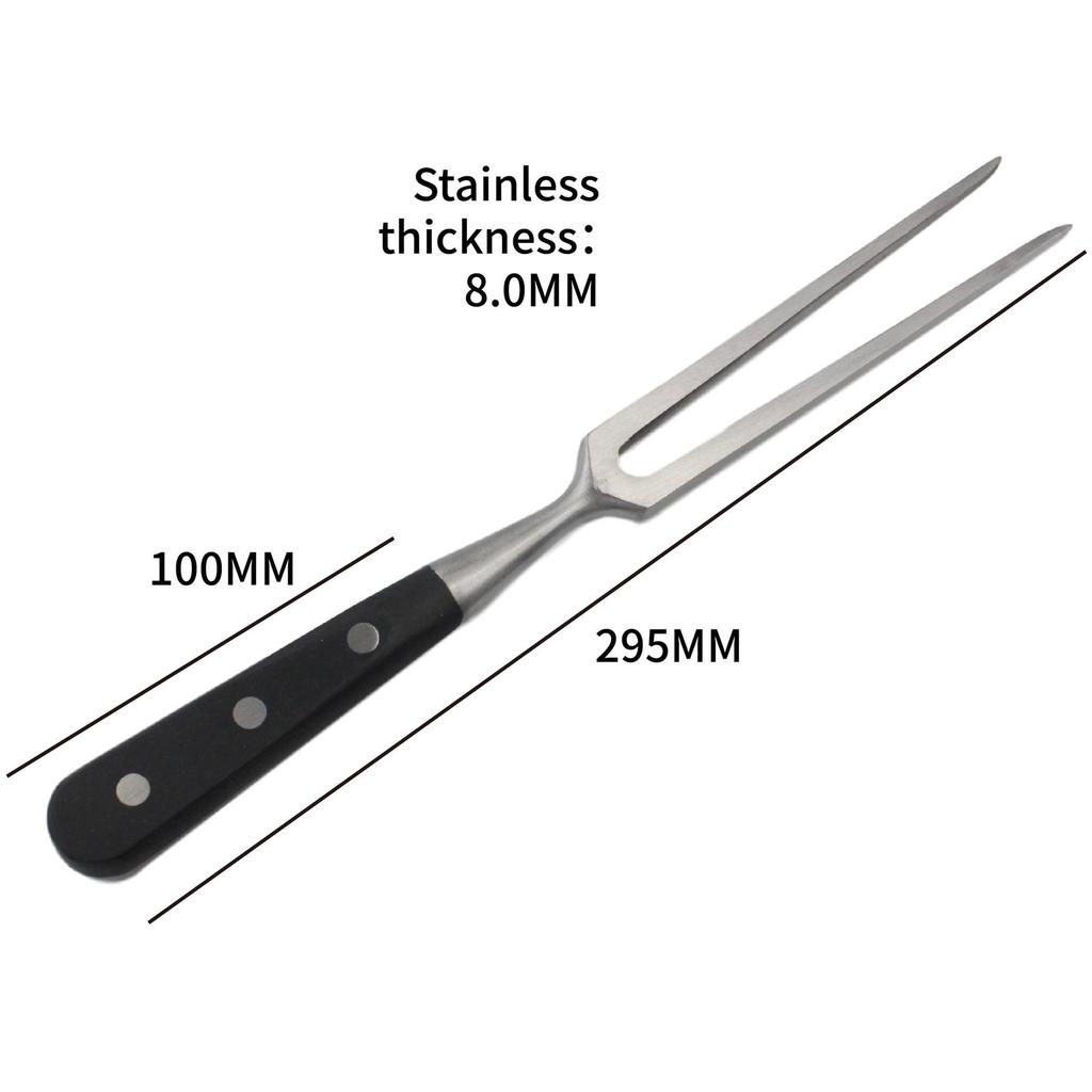 Stainless Steel BBQ Meat Fork with Wood Handle