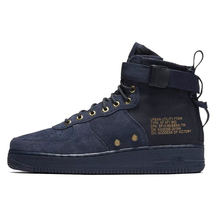 

Кроссовки унисекс Nike SF Air Force 1 Mid Obsidian Blue Obsidian-Black 917753-400