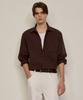 JILLSTUART NEWYORK MEN Oversized Washed Solid Cotton Shirt - Dark Brown (Jnsh6C002W3)